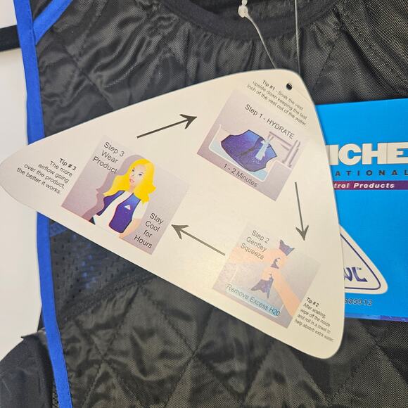 New TechNiche HyperKewl Evaporative Cooling Vest Black Size M Workwear Outdoor - Picture 7 of 12